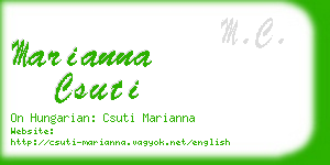 marianna csuti business card